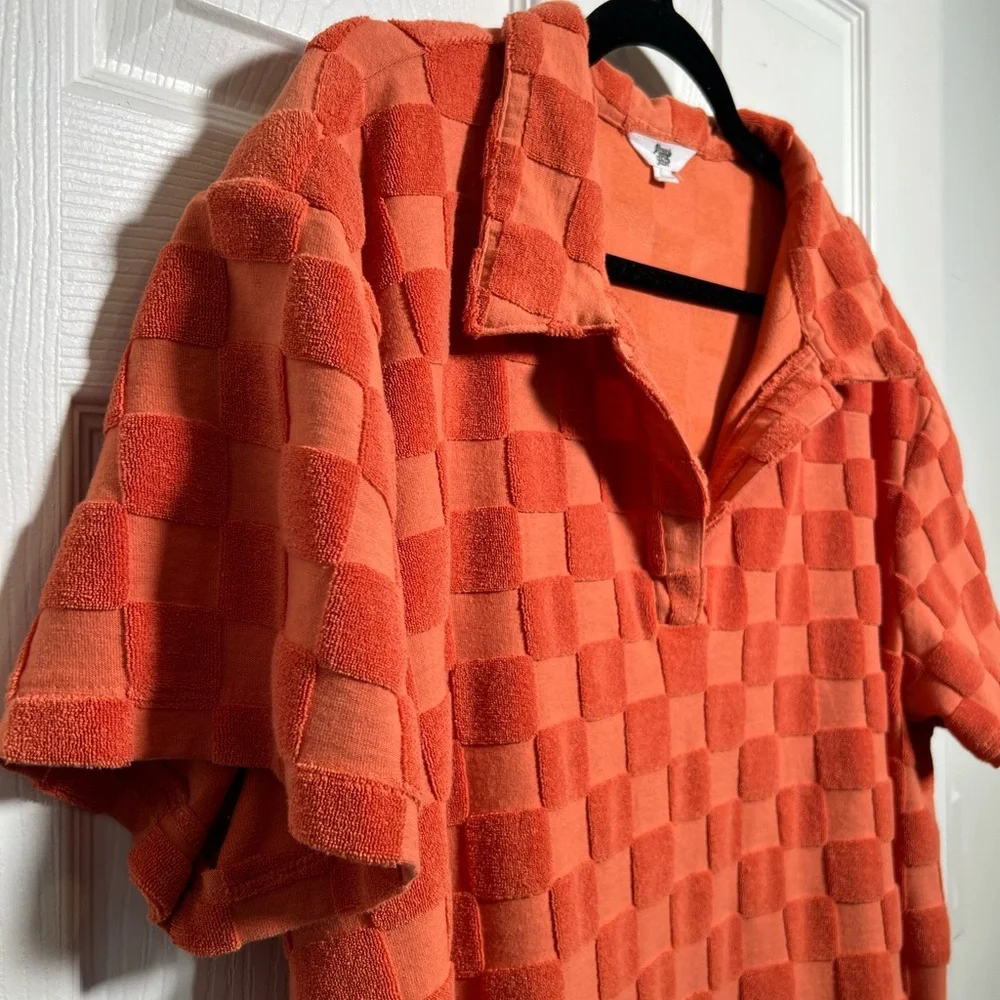 NWOT Ascot and Hart Checked Short Sleeve Graphic Dress - Picture 2 of 9
